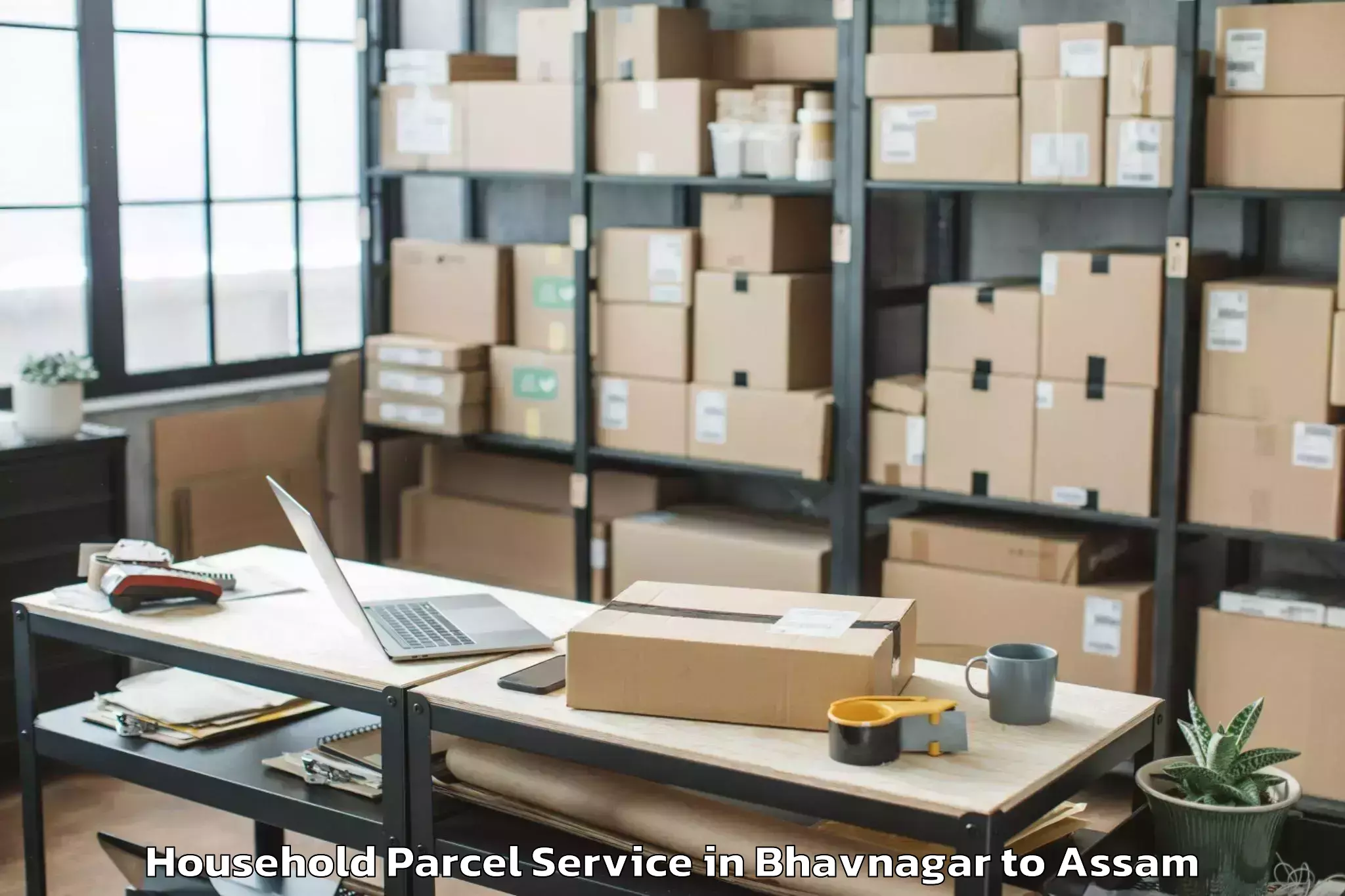 Reliable Bhavnagar to Salonibari Airport Tez Household Parcel